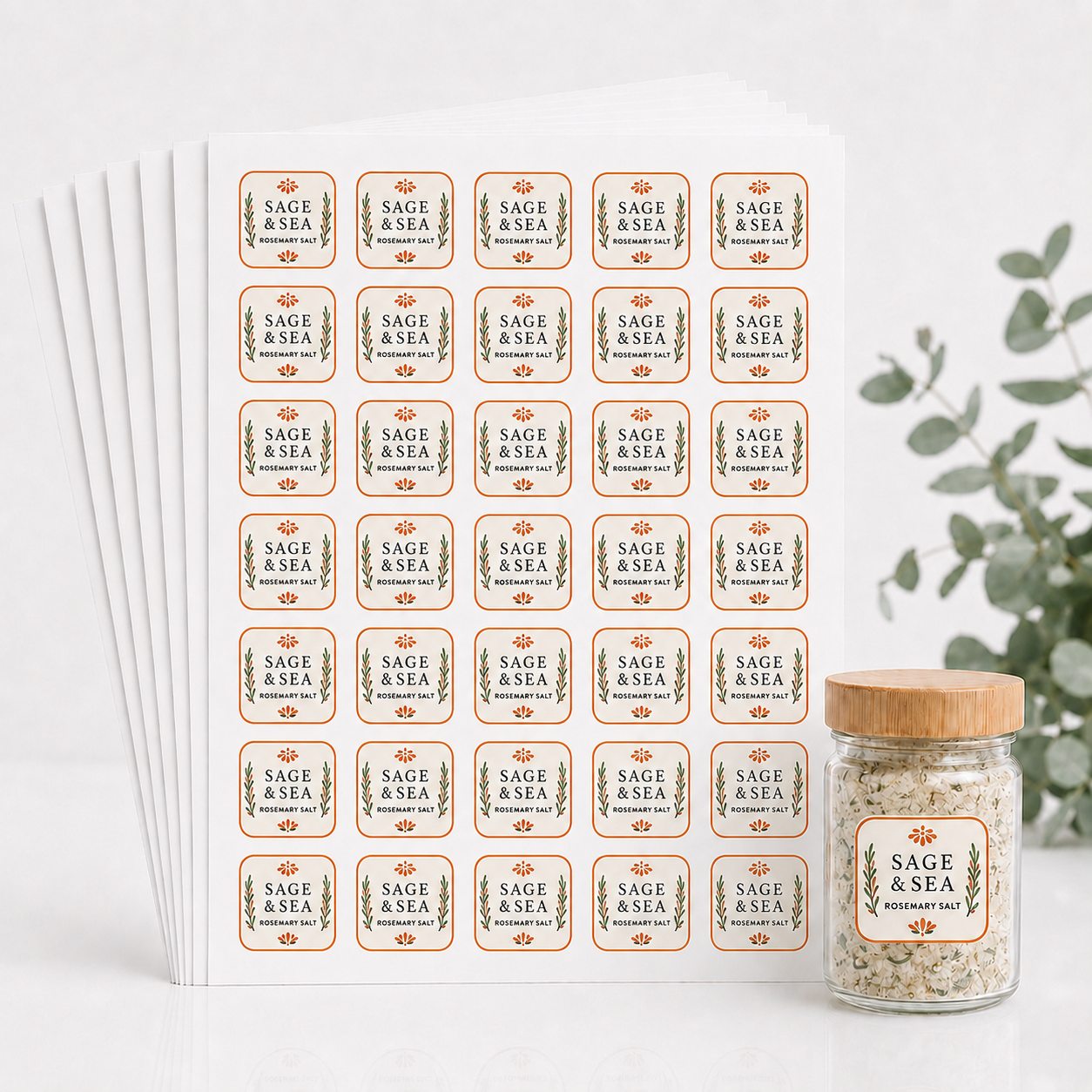1.25" Custom Sheet Labels — Pack of 10 Sheets (350 Labels)