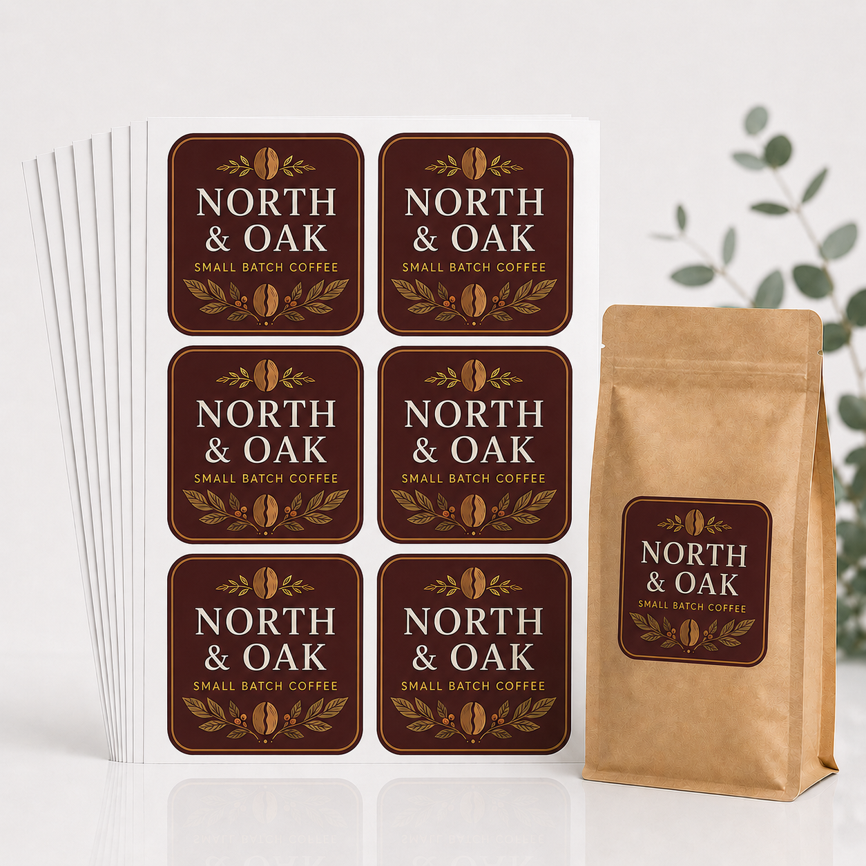 3.5" Custom Sheet Labels — Pack of 10 Sheets (60 Labels)