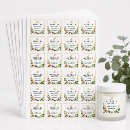 1.5" Custom Sheet Labels — Pack of 10 Sheets (240 Labels)