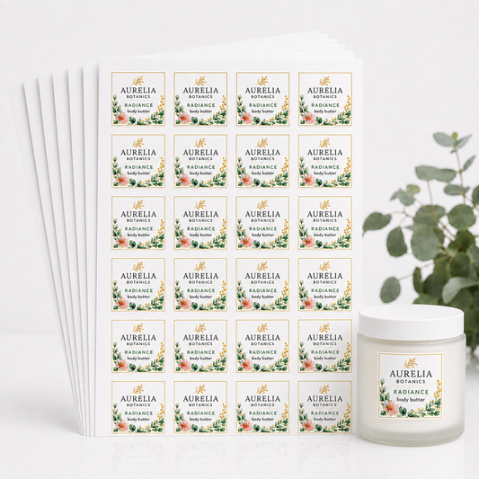 1.5" Custom Sheet Labels — Pack of 10 Sheets (240 Labels)