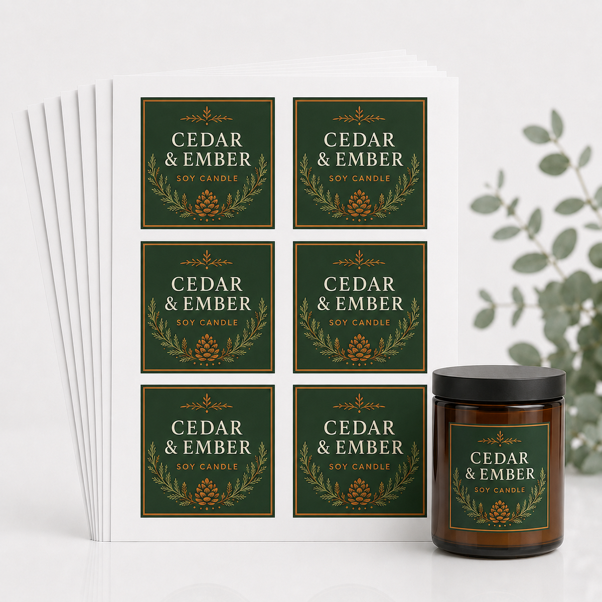 3" Custom Sheet Labels — Pack of 10 Sheets (60 Labels)