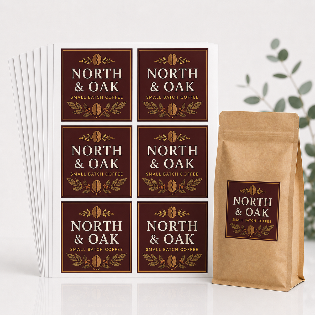 3.5" Custom Sheet Labels — Pack of 10 Sheets (60 Labels)