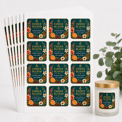 2.5" Custom Sheet Labels — Pack of 10 Sheets (120 Labels)