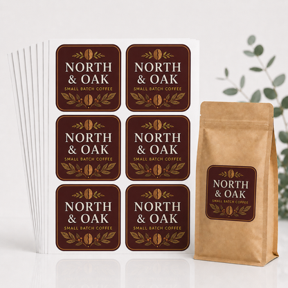 3.5" Custom Sheet Labels — Pack of 10 Sheets (60 Labels)